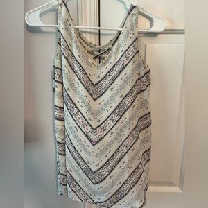 Maurices Cream and Black Chevron Top
